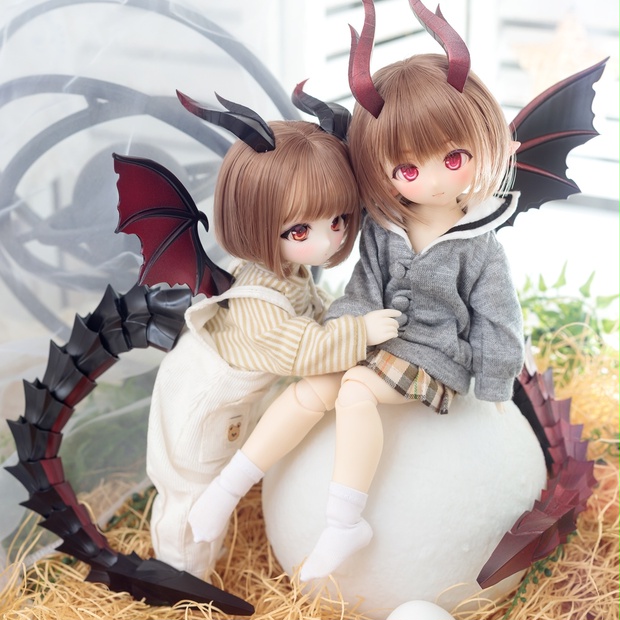 1/6ドールサイズ ドラゴン赤&黒Wセット