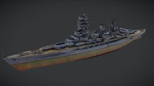 IJN Nagato 長門｜日本海軍 戦艦 長門｜3Dモデル