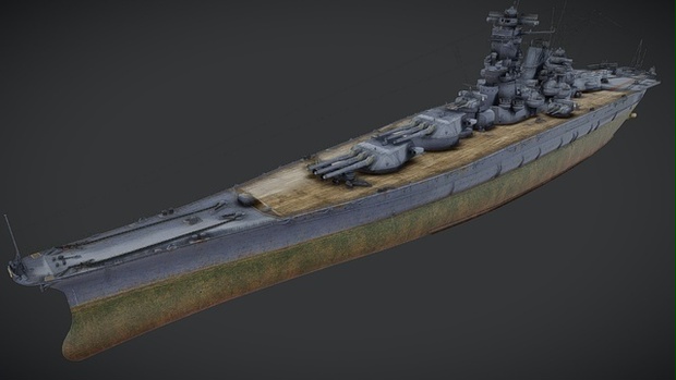 IJN Musashi｜大日本帝国海軍 戦艦 武蔵｜3Dモデル