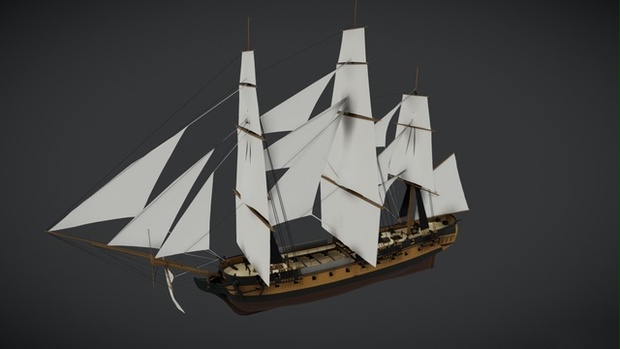 HMS Surprise｜イギリス海軍 HMSサプライズ｜3Dモデル