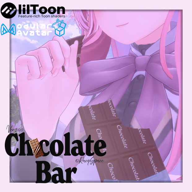 【VRChat想定・MA対応】Chocolate Bar [ギミック付き]