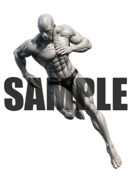 透過PNG素材｜アクションポーズ_ランニング_0002 / Transparent PNG image material | Action_pose_Running_0002