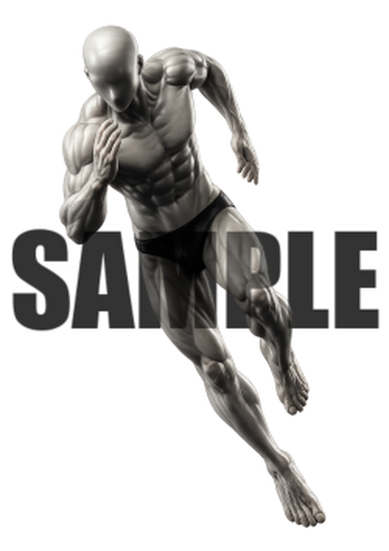 透過PNG素材｜アクションポーズ_ランニング_0001 / Transparent PNG image material | Action_pose_Running_0001
