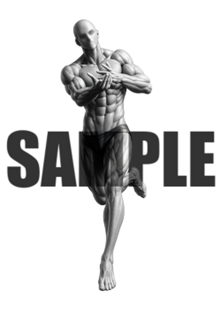透過PNG素材｜アクションポーズ_ドラマティック_0008 / Transparent PNG image material | Action_pose_Dramatic_0008
