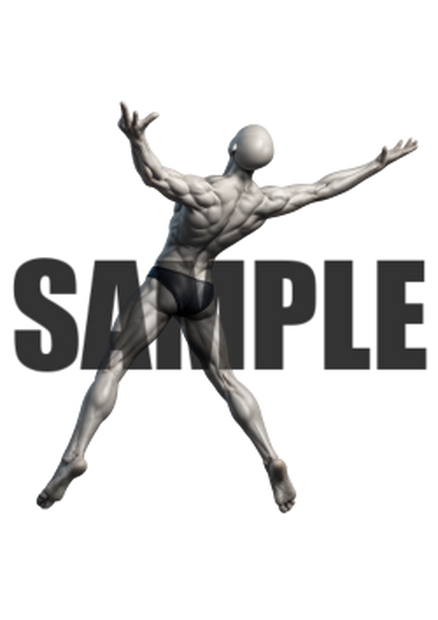 透過PNG素材｜アクションポーズ_ドラマティック_0009 / Transparent PNG image material | Action_pose_Dramatic_0009