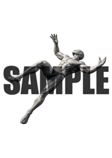透過PNG素材｜アクションポーズ_ダメージ_0002 / Transparent PNG image material | Action_pose_Damage_0002