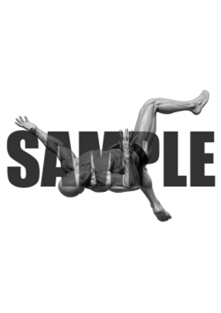 透過PNG素材｜アクションポーズ_ダメージ_0005 / Transparent PNG image material | Action_pose_Damage_0005