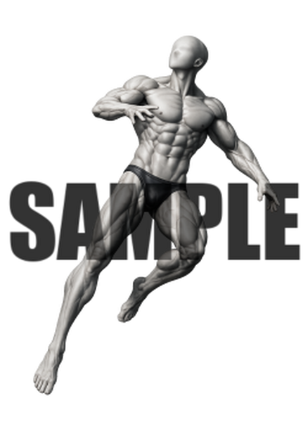 透過PNG素材｜アクションポーズ_ダイナミック_0001 / Transparent PNG image material | Action_pose_Dynamic_0001