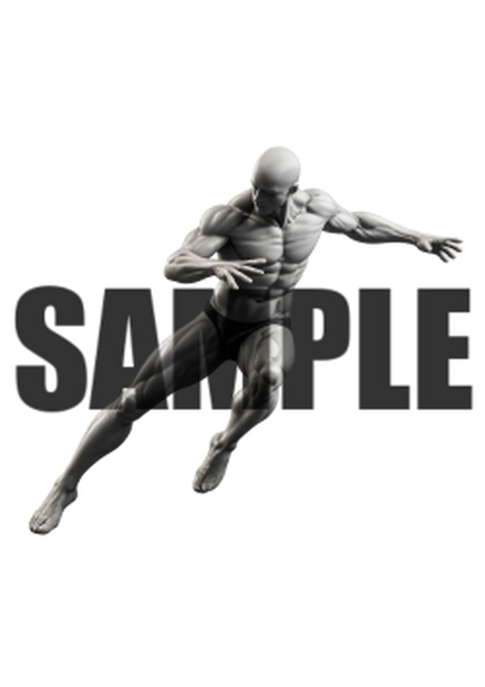 透過PNG素材｜アクションポーズ_ダイナミック_0002 / Transparent PNG image material | Action_pose_Dynamic_0002