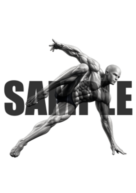 透過PNG素材｜アクションポーズ_ダイナミック_0005 / Transparent PNG image material | Action_pose_Dynamic_0005