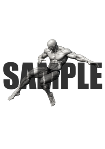 透過PNG素材｜アクションポーズ_ダイナミック_0008 / Transparent PNG image material | Action_pose_Dynamic_0008
