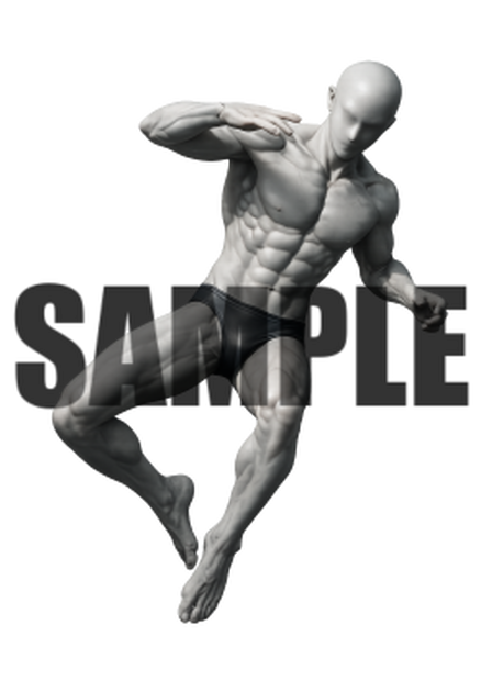 透過PNG素材｜アクションポーズ_ファイティング_0020 / Transparent PNG image material | Action_pose_Fighting_0020