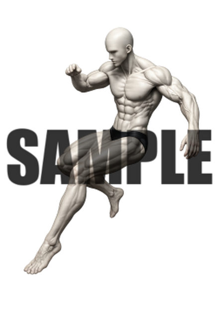 透過PNG素材｜アクションポーズ_ダイナミック_0024 / Transparent PNG image material | Action_pose_Dynamic_0024