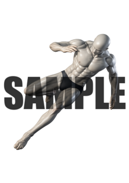 透過PNG素材｜アクションポーズ_ランニング_0003 / Transparent PNG image material | Action_pose_Running_0003