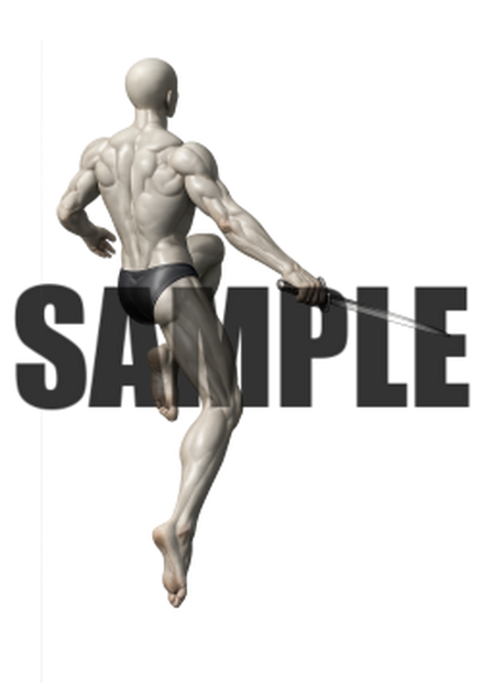 透過PNG素材｜アクションポーズ_ソード_0061 / Transparent PNG image material | Action_pose_Sword_0061