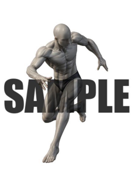 透過PNG素材｜アクションポーズ_ダイナミック_0013 / Transparent PNG image material | Action_pose_Dynamic_0013