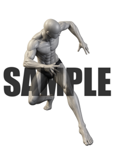 透過PNG素材｜アクションポーズ_ダイナミック_0014 / Transparent PNG image material | Action_pose_Dynamic_0014