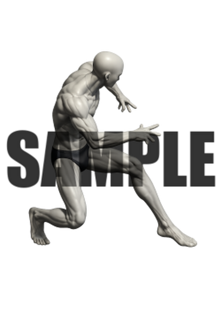 透過PNG素材｜アクションポーズ_ダイナミック_0015 / Transparent PNG image material | Action_pose_Dynamic_0015