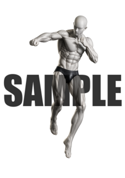 透過PNG素材｜アクションポーズ_ファイティング_0025 / Transparent PNG image material | Action_pose_Fighting_0025