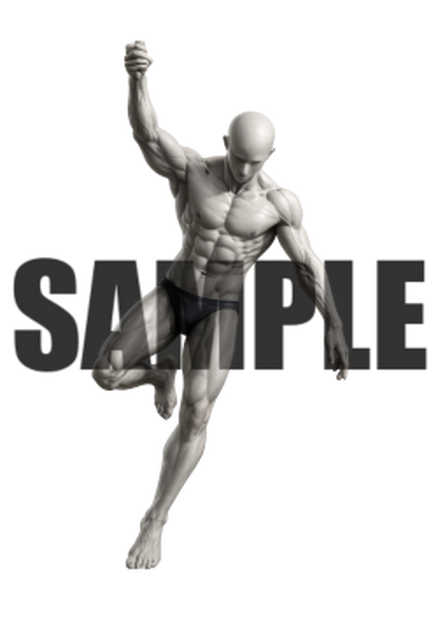 透過PNG素材｜アクションポーズ_ダイナミック_0017 / Transparent PNG image material | Action_pose_Dynamic_0017