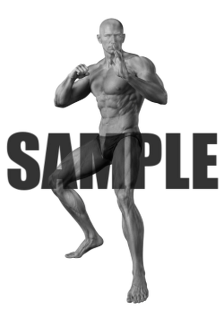 透過PNG素材｜アクションポーズ_ファイティング_0028 / Transparent PNG image material | Action_pose_Fighting_0028