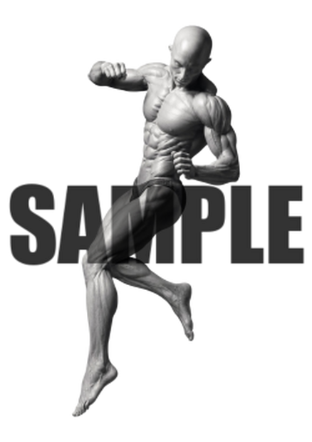 透過PNG素材｜アクションポーズ_ファイティング_0030 / Transparent PNG image material | Action_pose_Fighting_0030