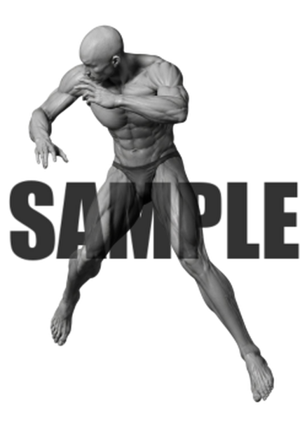 透過PNG素材｜アクションポーズ_ファイティング_0041 / Transparent PNG image material | Action_pose_Fighting_0041