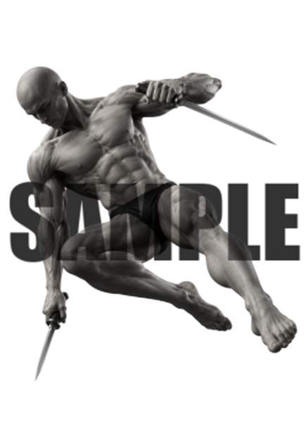 透過PNG素材｜アクションポーズ_ソード_0025 / Transparent PNG image material | Action_pose_Sword_0025