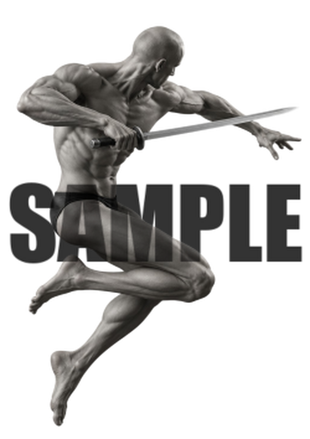 透過PNG素材｜アクションポーズ_ソード_0037 / Transparent PNG image material | Action_pose_Sword_0037