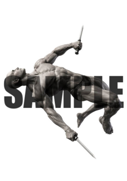 透過PNG素材｜アクションポーズ_ソード_0024 / Transparent PNG image material | Action_pose_Sword_0024