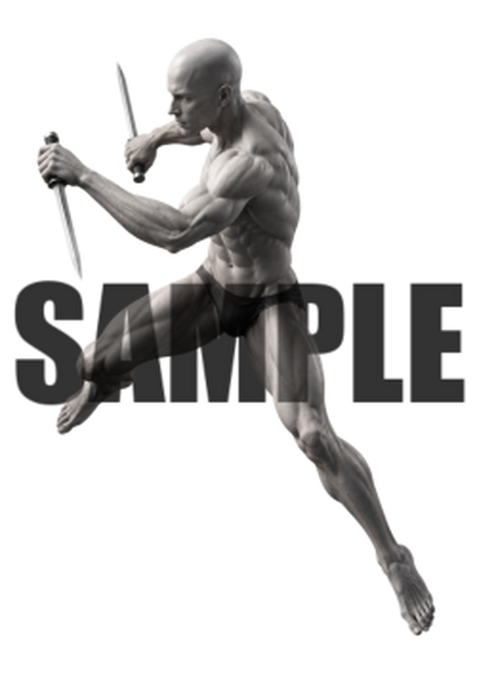 透過PNG素材｜アクションポーズ_ソード_0019 / Transparent PNG image material | Action_pose_Sword_0019
