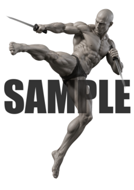 透過PNG素材｜アクションポーズ_ソード_0028 / Transparent PNG image material | Action_pose_Sword_0028