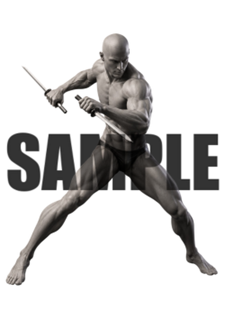 透過PNG素材｜アクションポーズ_ソード_0018 / Transparent PNG image material | Action_pose_Sword_0018