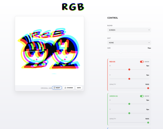RGB HANZURE GEN (RGB分解画像ジェネレーター)