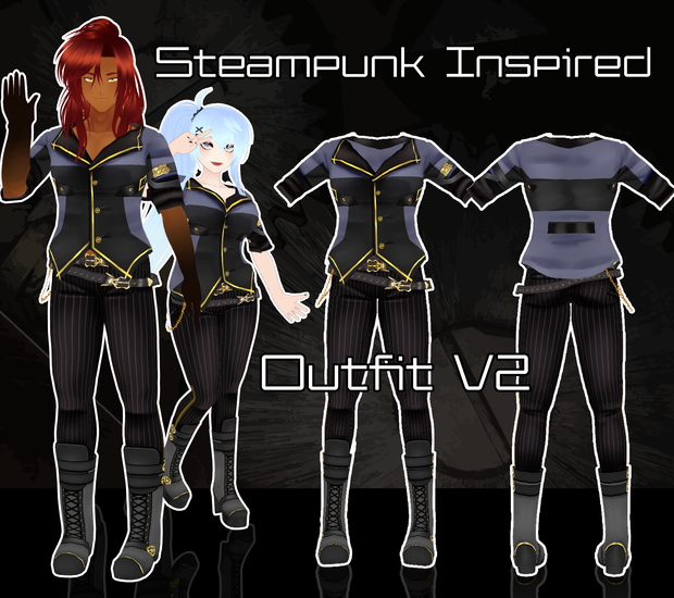 VRoid Steampunk Inspired Outfit V2 | VRoid スチームパンク風衣装 V2