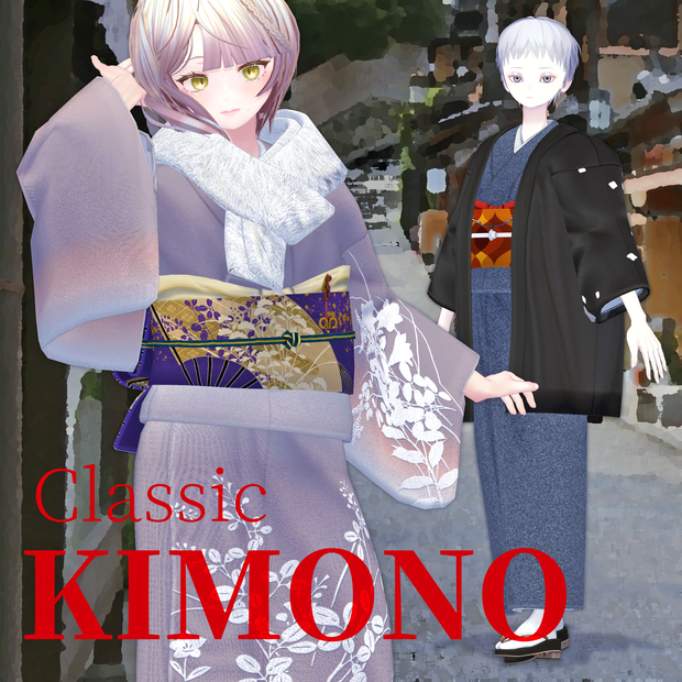 【Pochi by KTアバター対応】ClassicKimono - 着物【VRC想定衣装】