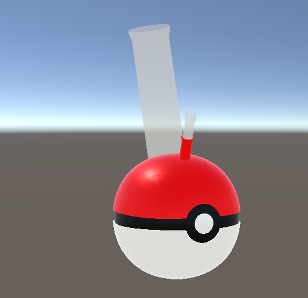 VRChat Pokemon glass pipe bowl Prop from scratch unity 3d model