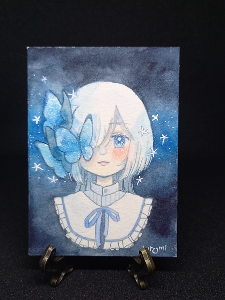 New* ATC原画 blue butterfly - kirakira hikaru - BOOTH