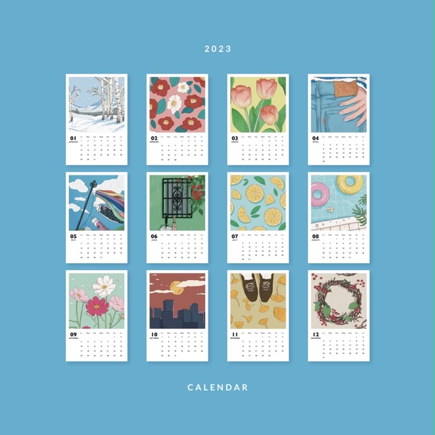 【お値下げ】2023年ポストカードサイズカレンダー - ciotan store 