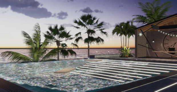 WARUDO(PRO-URP) ENVIRONMENT - WP003 MODERN POOL VILLA