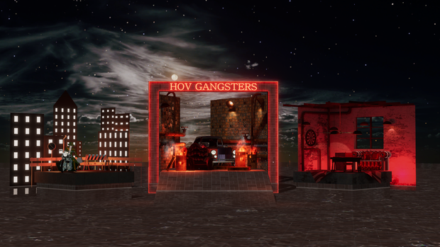 WARUDO(PRO/STANDARD) SHOWCASE ENVIRONMENT - V005 GANGSTERS SET SET 3in1