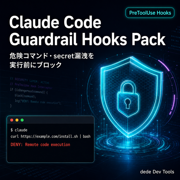 Claude Code Guardrail Hooks Pack - AIコーディング安全hooks集