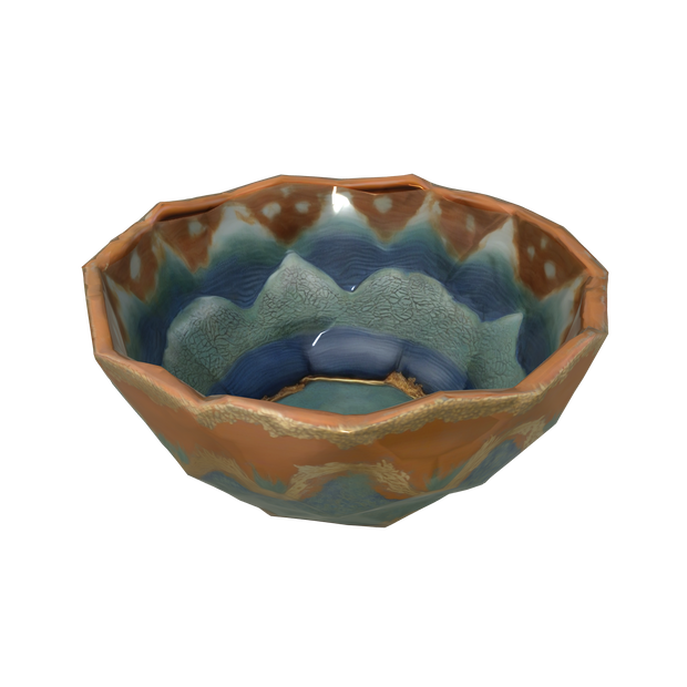 Colorful pattern bowl 3d model