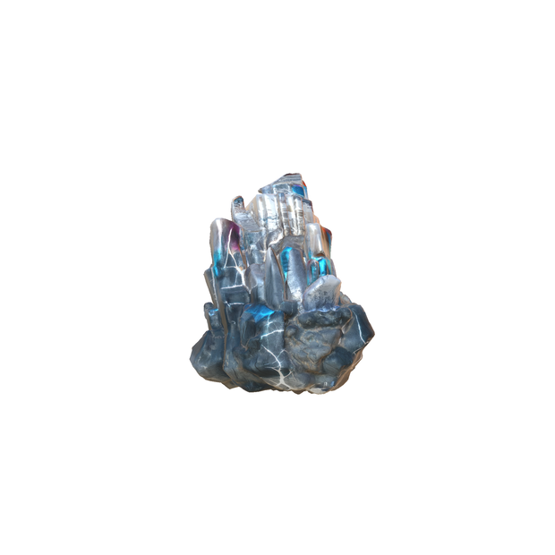 Giant glowing crystal cluster 3d model