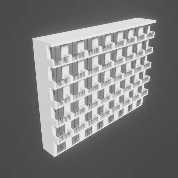 普通のマンション　3Dモデルデータ