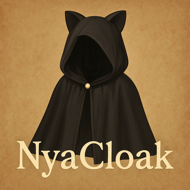 🖤  《Nyacloak - にゃくろーく》｜猫耳×黒マント×VRChat想定（lilToon）