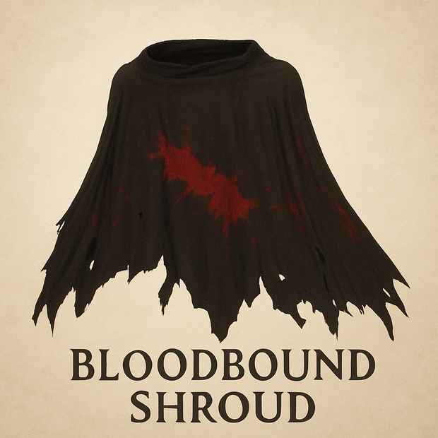 【VRChat想定３Dモデル】Bloodbound Shroud - 血契の遺衣｜血の契約を背負う黒マント（lilToon対応）