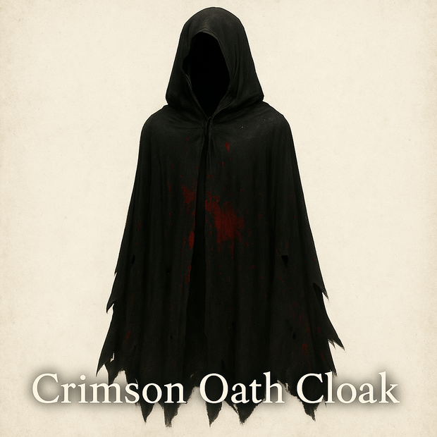 【VRChat想定】Crimson Oath Cloak - 紅誓のマント｜血の契りに染まる漆黒フード（lilToon対応）