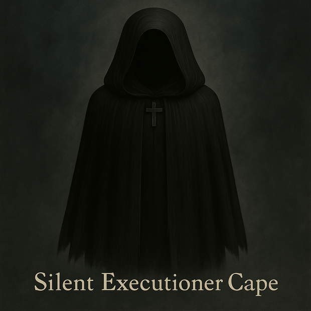 【VRChat想定３Dアクセサリー】Silent Executioner Cape｜血塗られた処刑人の黒フードマント（lilToon対応）