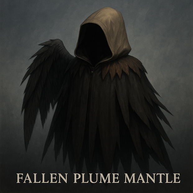 片翼の残衣 - Fallen Plume Mantle【VRChat想定３Dモデル／退廃×ボロ羽×lilToon】